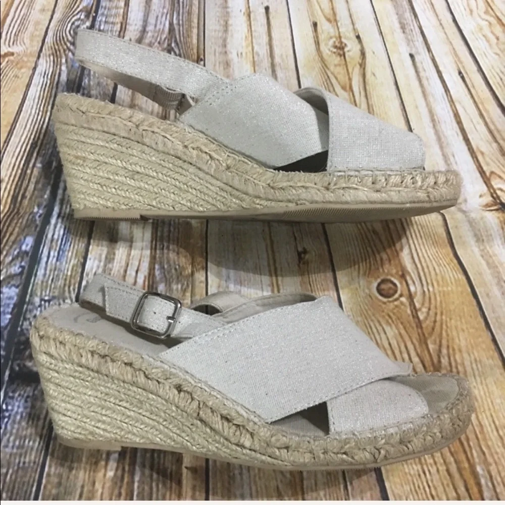 Gap Slip on Peep Toe 3” Espadrilles Sandals